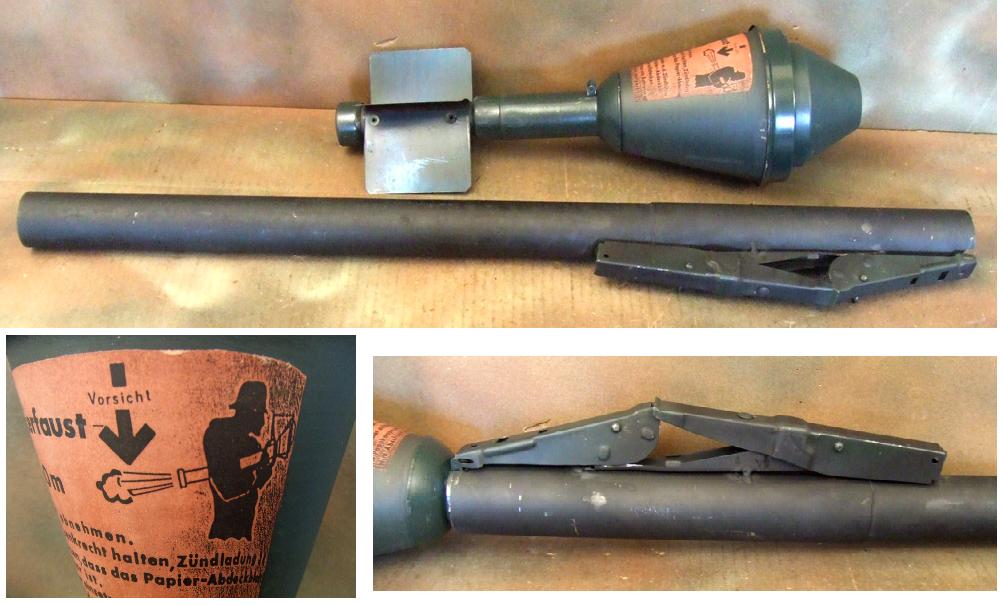 German WWII Panzerfaust 60M Rocket with Launcher REPRO